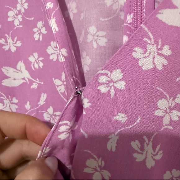 J. Crew Pink and White Floral Fawn Faux Wrap Dress - Picture 4 of 7